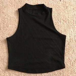 Basic black halter tank top